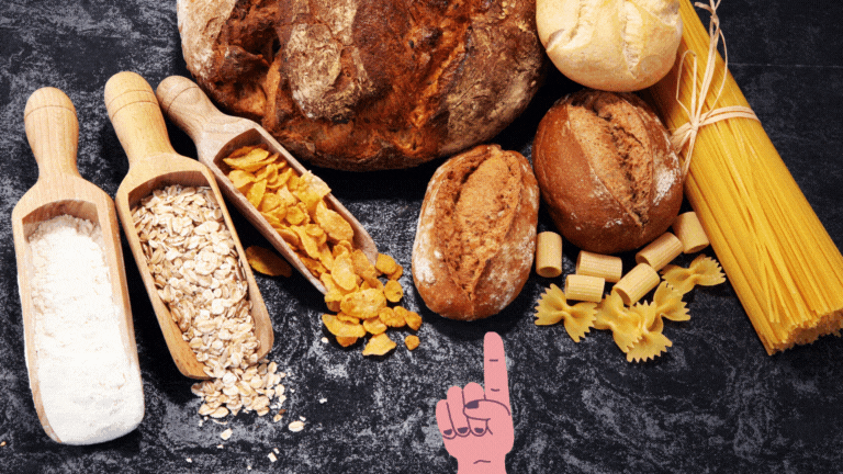 Getreideprodukte: Brot, Nudeln, Cornflakes, Reis, Haferflocken