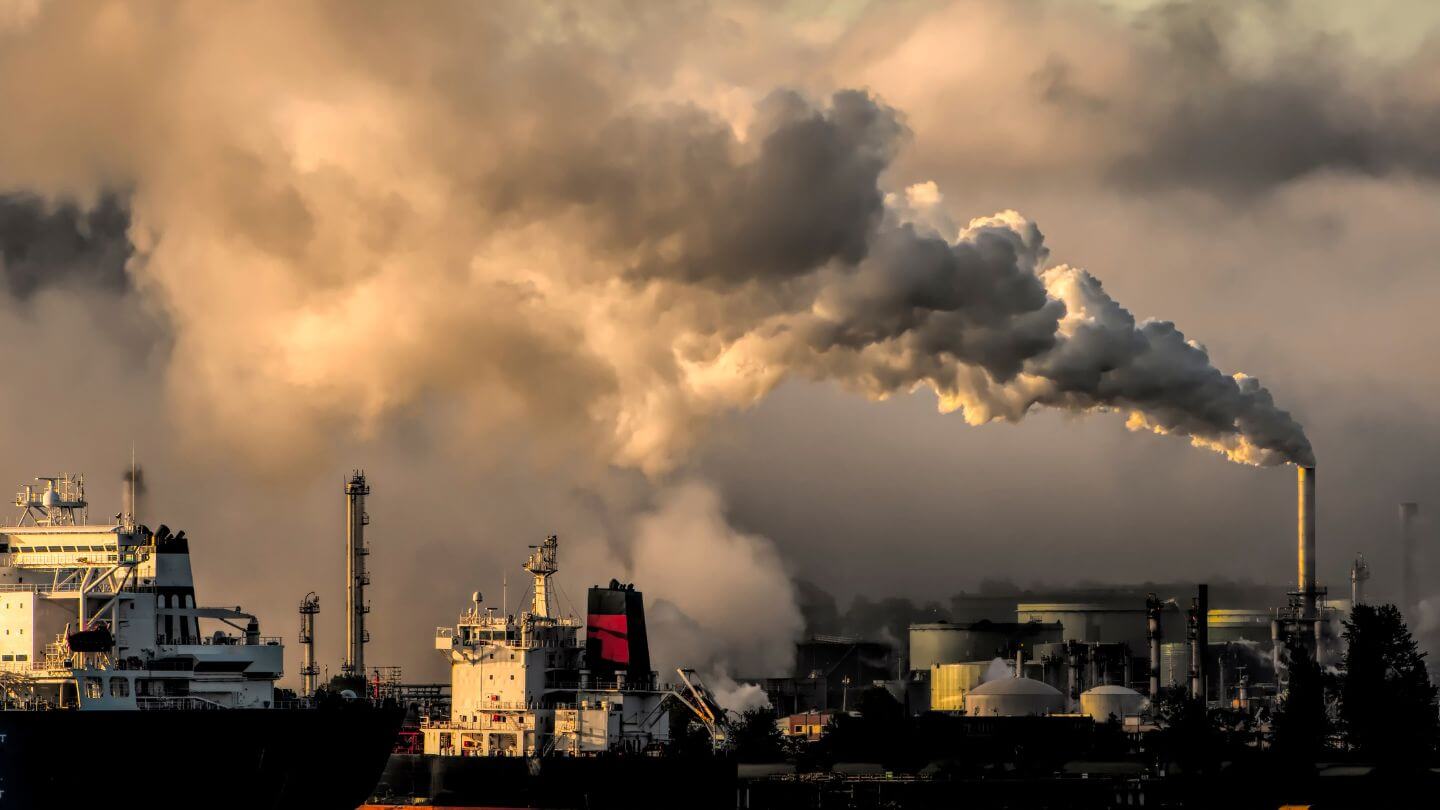 Umweltgift und Abgase der Industrie